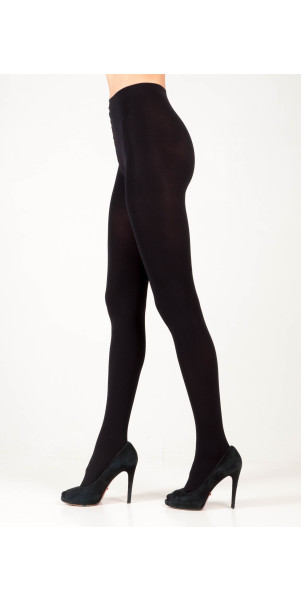 Microfiber tights standard fit,without shorts for women Legs 610 Velour 100 100 den nero-image