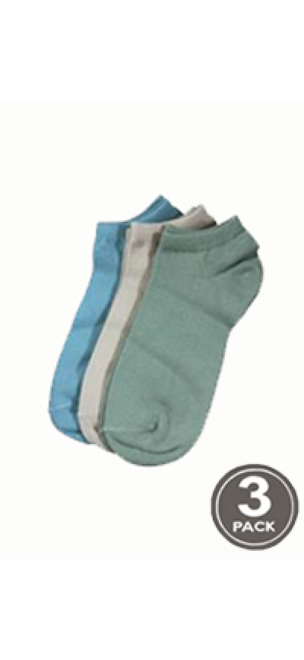 Cotton socks for women Legs 6 Socks low (3 pack) beige/olive-image