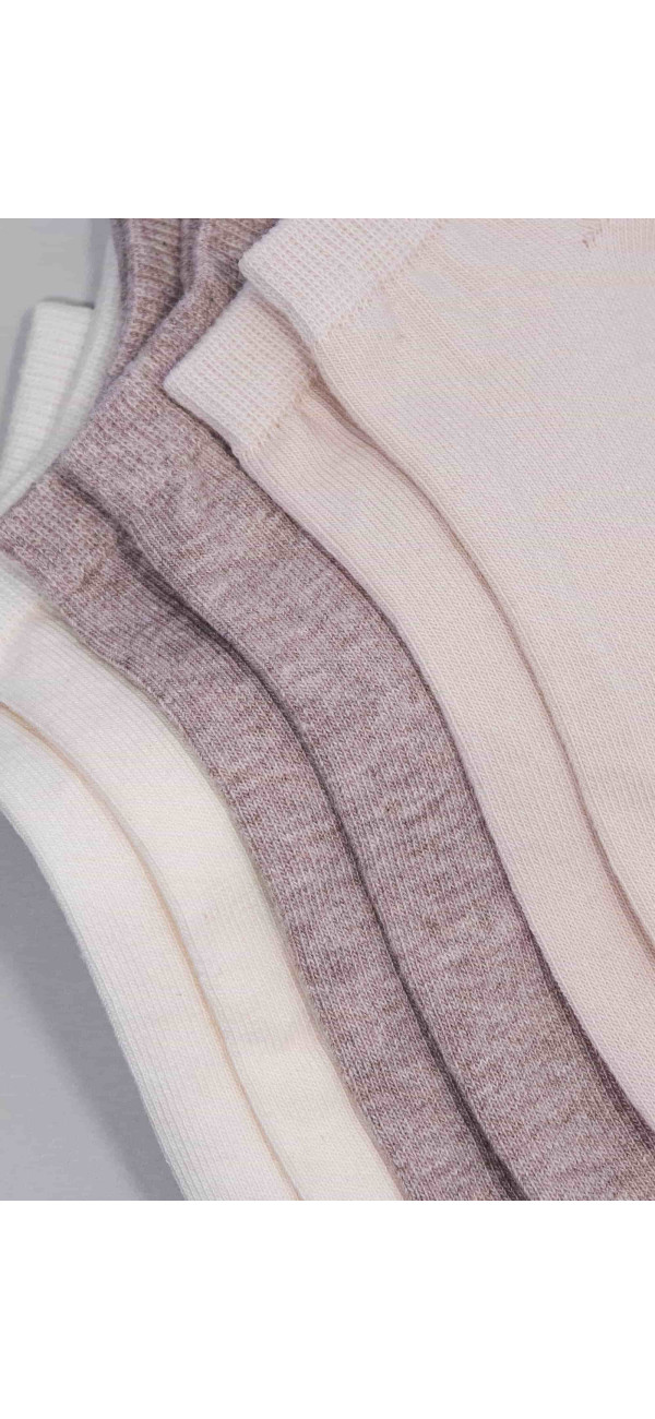 Cotton socks for women Legs 6 Socks low (3 pack) panna/ecrui/latte-image