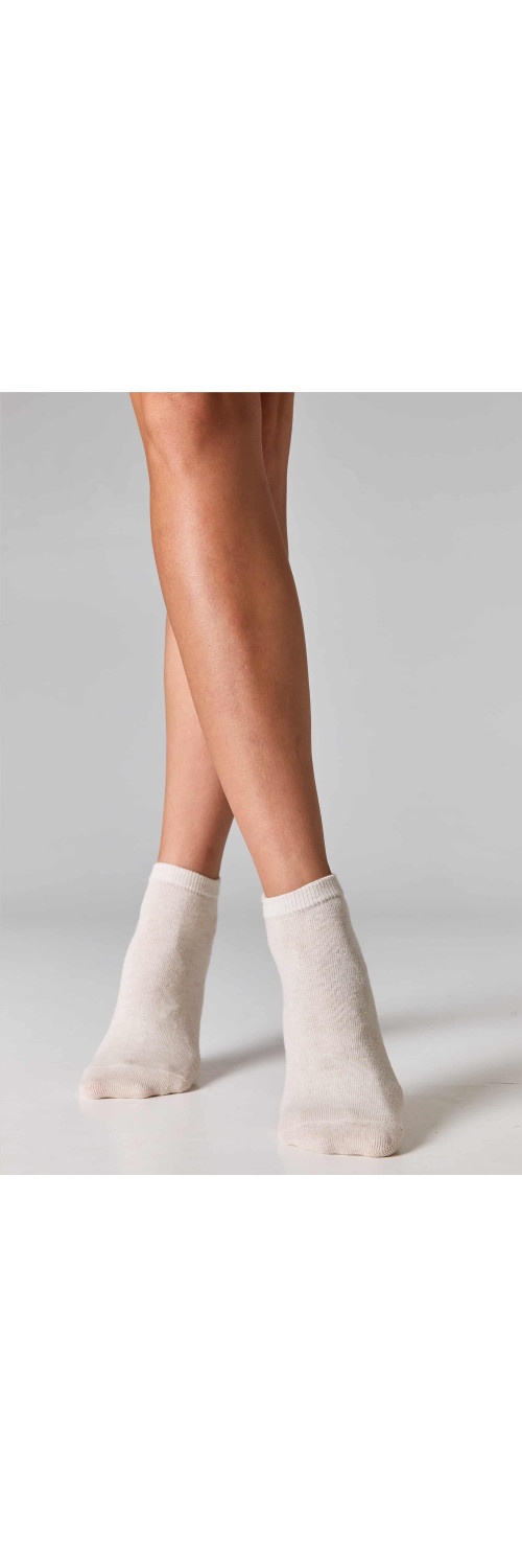 Cotton socks for women Legs 6 Socks low (3 pack) panna/ecrui/rose  36-40-3