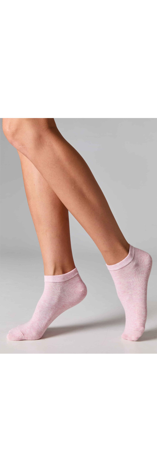 Cotton socks for women Legs 6 Socks low (3 pack) panna/ecrui/rose  36-40-2