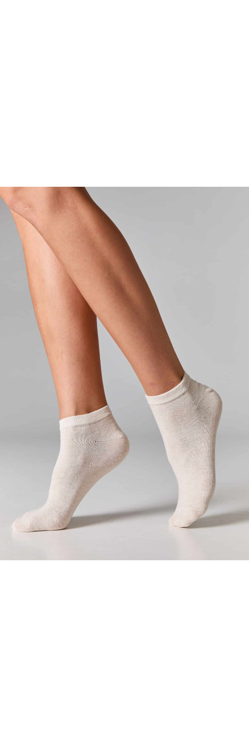 Cotton socks for women Legs 6 Socks low (3 pack) panna/ecrui/rose  36-40-4