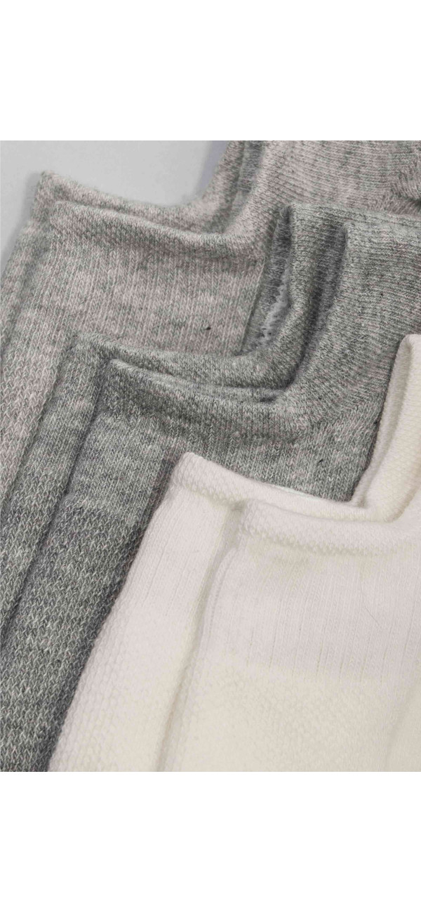 Шкарпетки бавовняні екстра короткі для жінок Legs 7 Socks extra low (3 пари) меланж грей-image