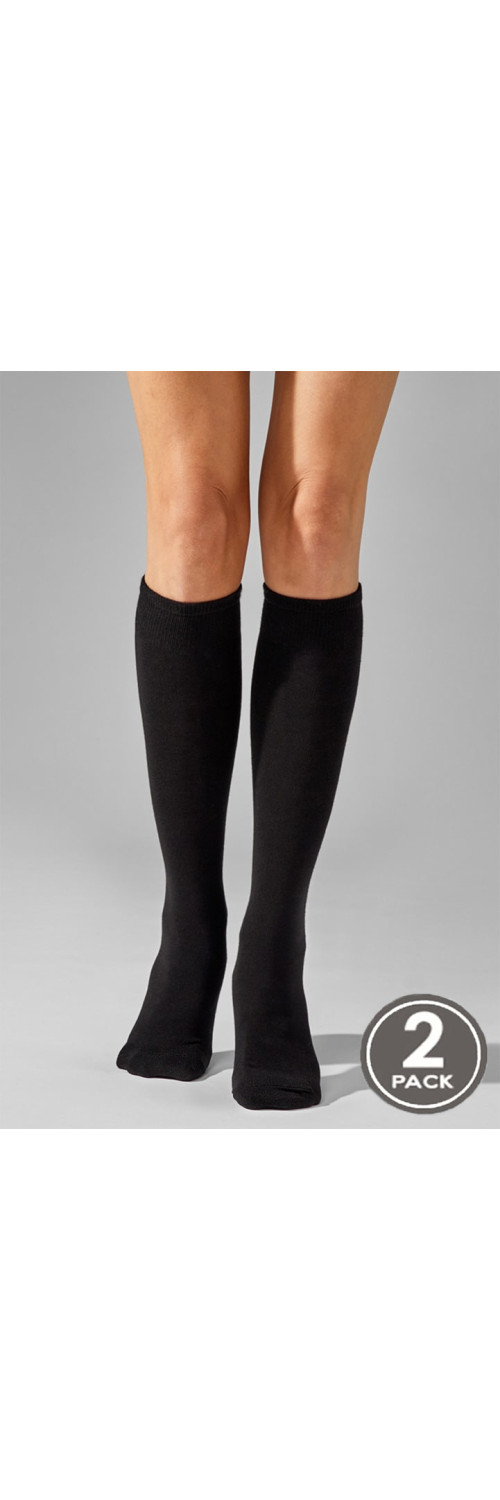 Cotton knee highs kneehigh for women Legs 108 Knee high (2 pack) nero  36-40-0