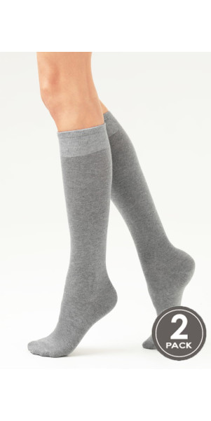 Cotton knee highs kneehigh for women Legs 108 Knee high (2 pack) melange-image