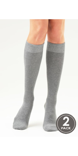 Cotton knee highs kneehigh for women Legs 108 Knee high (2 pack) melange-image