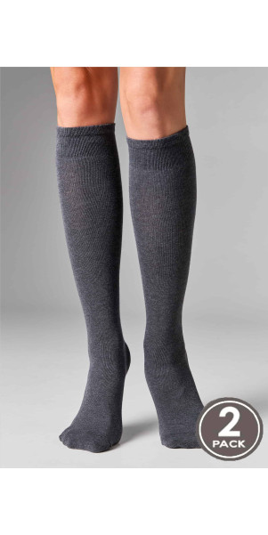 Cotton knee highs kneehigh for women Legs 108 Knee high (2 pack) melange-image
