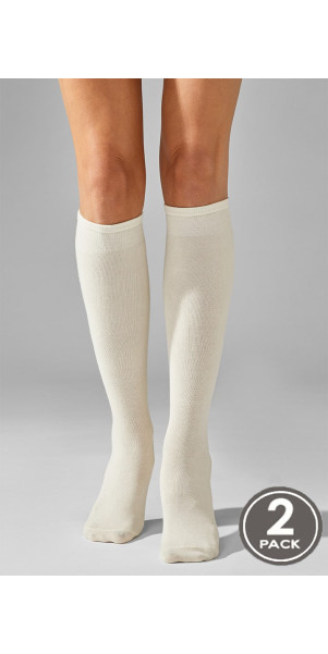 Cotton knee highs kneehigh for women Legs 108 Knee high (2 pack) milk-image