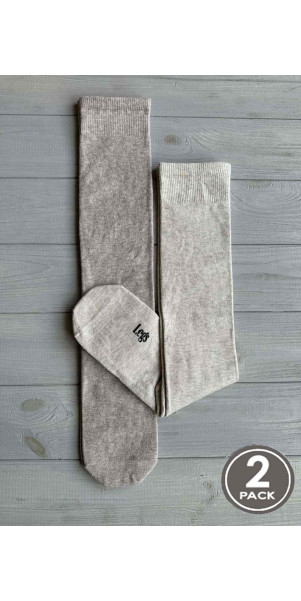 Cotton knee highs kneehigh for women Legs 108 Knee high (2 pack) panna/beige melange-image
