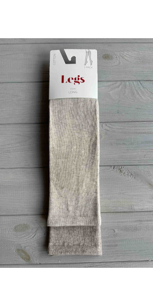 Cotton knee highs kneehigh for women Legs 108 Knee high (2 pack) panna/beige melange-image