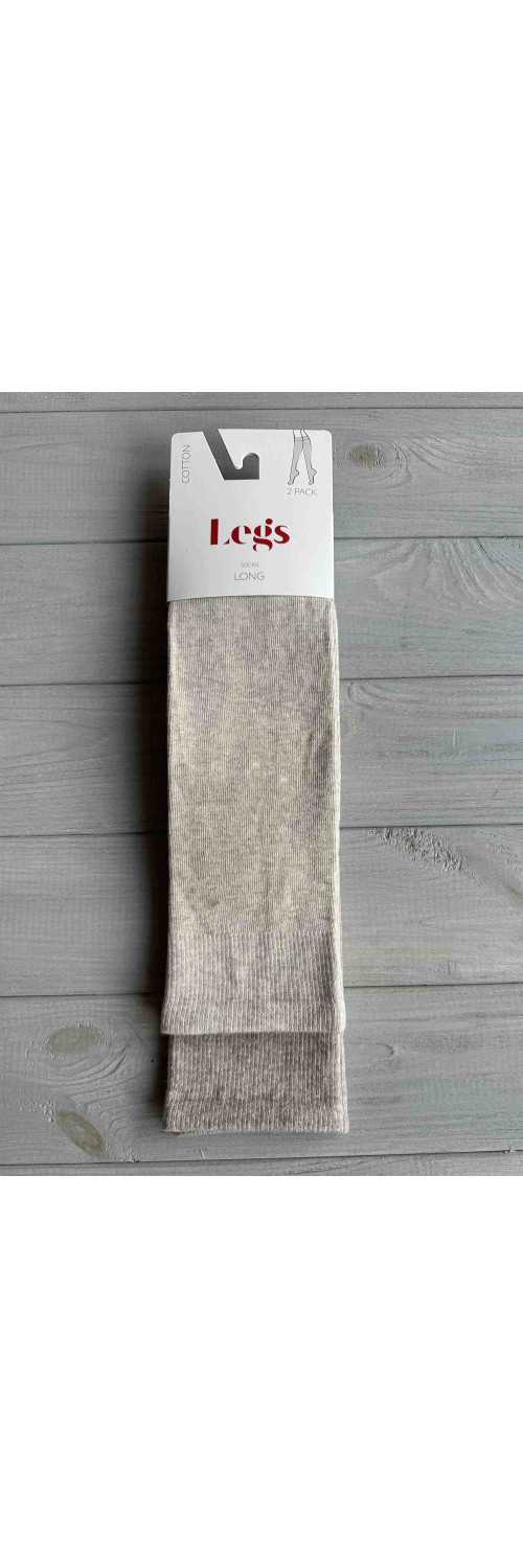 Cotton knee highs kneehigh for women Legs 108 Knee high (2 pack) panna/beige melange  36-40-1