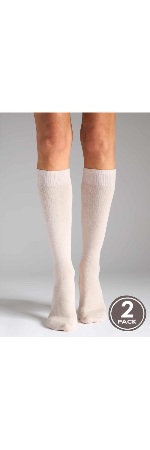 Cotton knee highs kneehigh for women Legs 108 Knee high (2 pack) pudra/chocolade  36-40-0