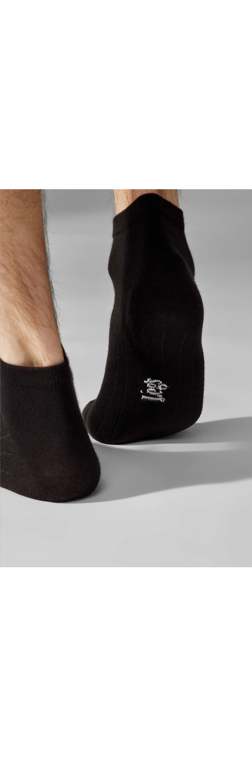 Cotton socks for men Legs Socks men cotton low (3 пари) nero  43-45-1