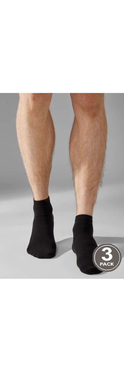 Cotton socks for men Legs Socks men cotton low (3 пари) nero  43-45-0