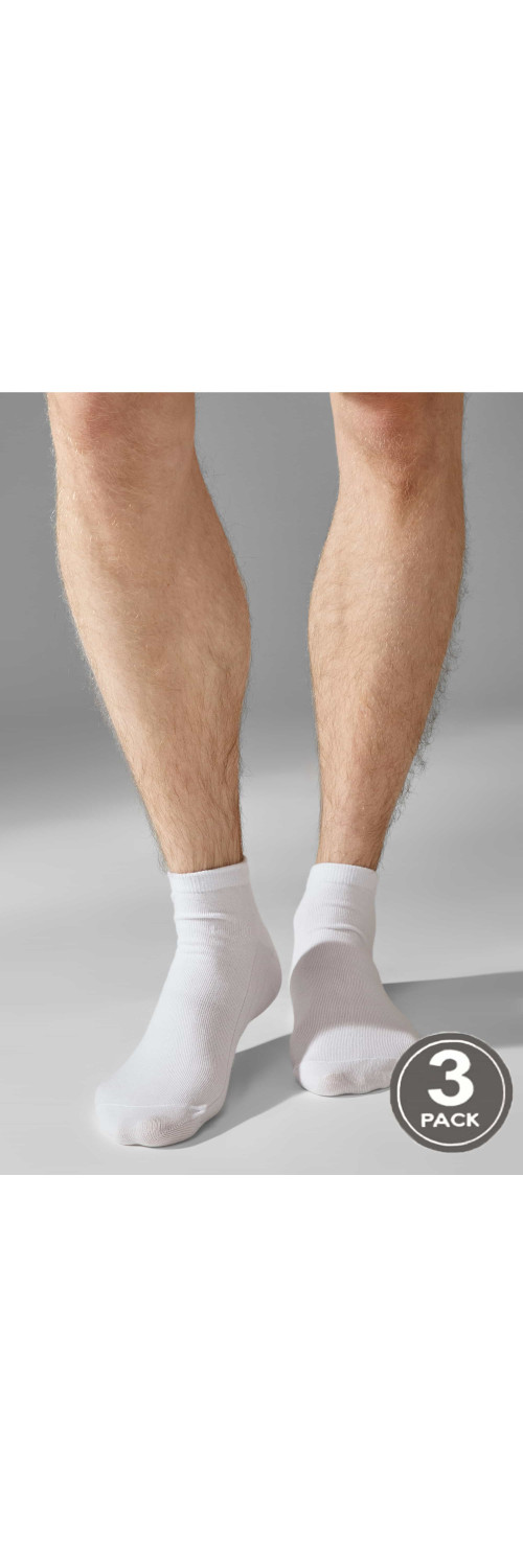 Cotton socks for men Legs Socks men cotton low (3 пари) bianco  39-42-0