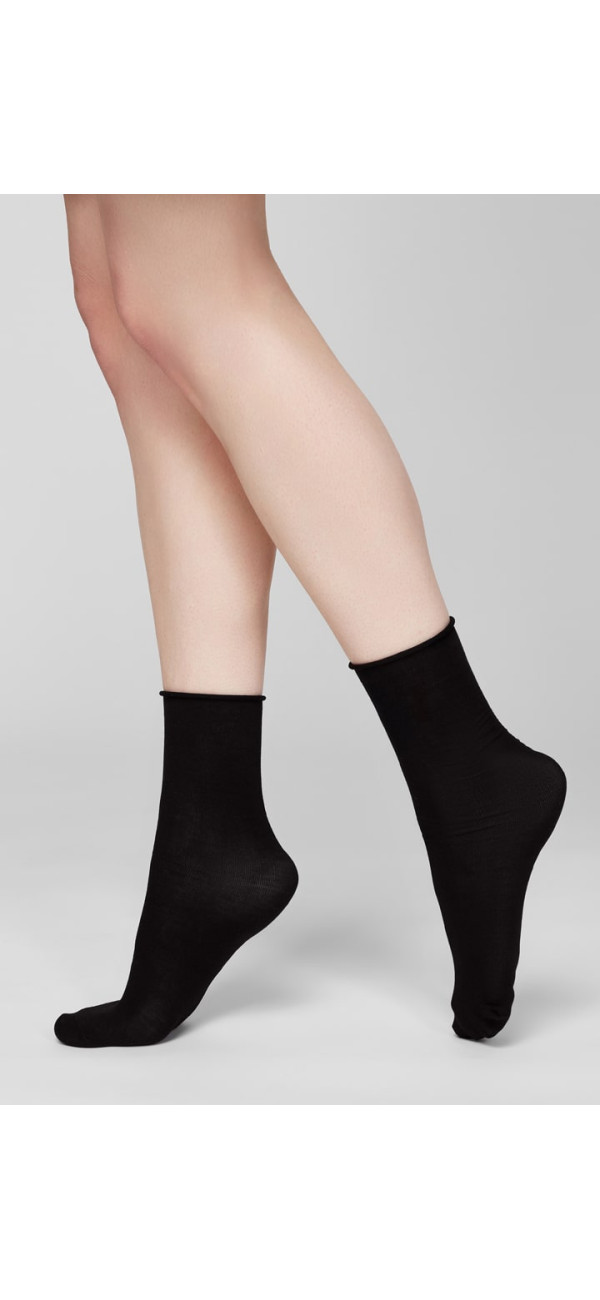 Bamboo socks long for women Legs G05 Socks bamboo (2 pack) nero/beige-image