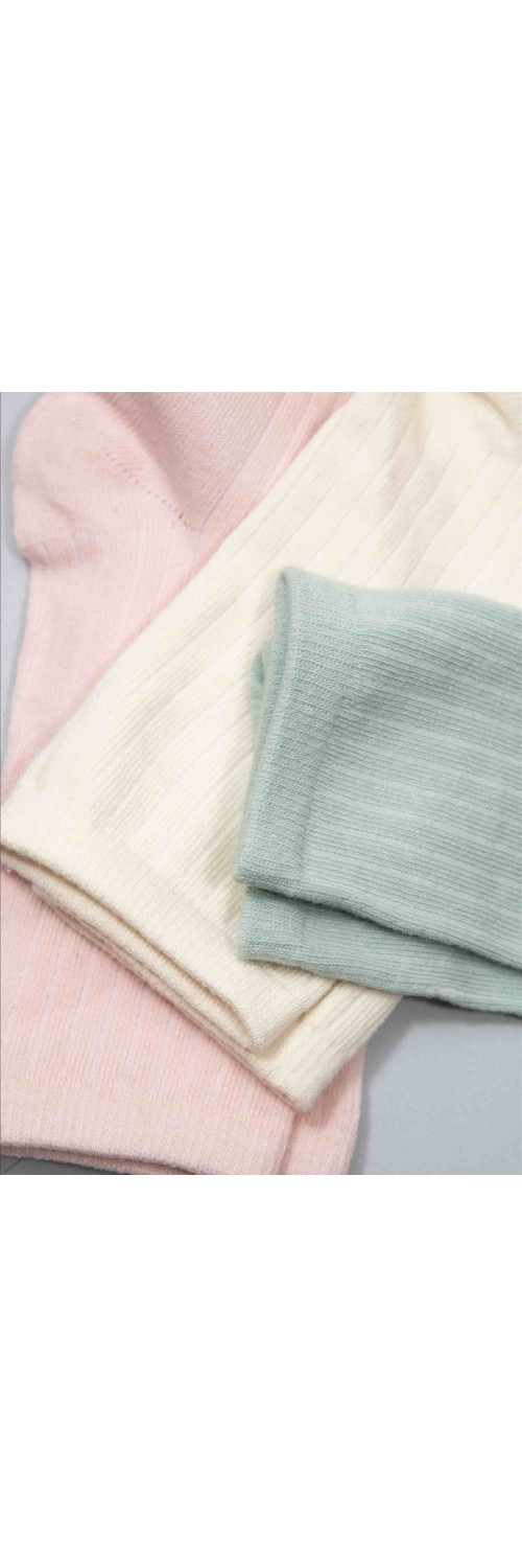 Cotton socks long for women Legs G08 Socks cotton rib (3 pack) cream/rose/fog  36-40-1