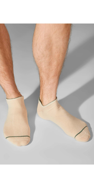 Шкарпетки бавовняні унісекс Legs U05 Socks cotton low (3 пари) оліва/бежевий/мастард-image