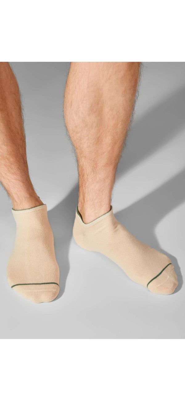 Cotton socks unisex Legs U05 Socks cotton low (3 pack) olive/beige/mustard-image