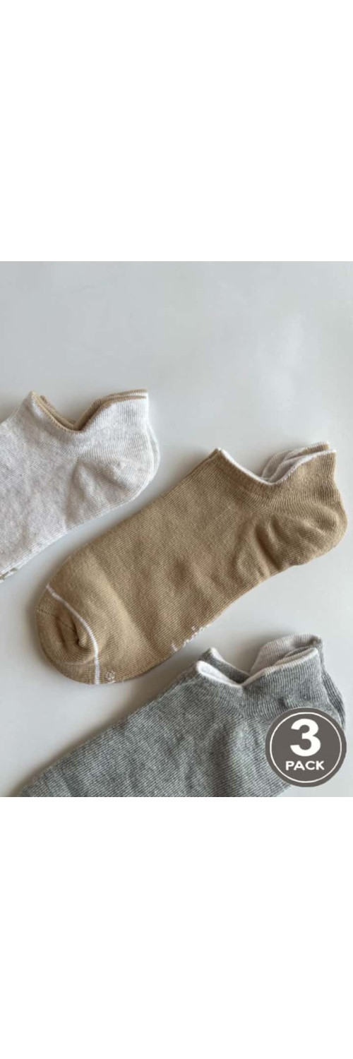 Cotton socks unisex Legs U05 Socks cotton low (3 pack) grey/melange/beige  41-45-0