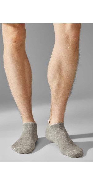 Cotton socks unisex Legs U05 Socks cotton low (3 pack) grey/melange/beige-image