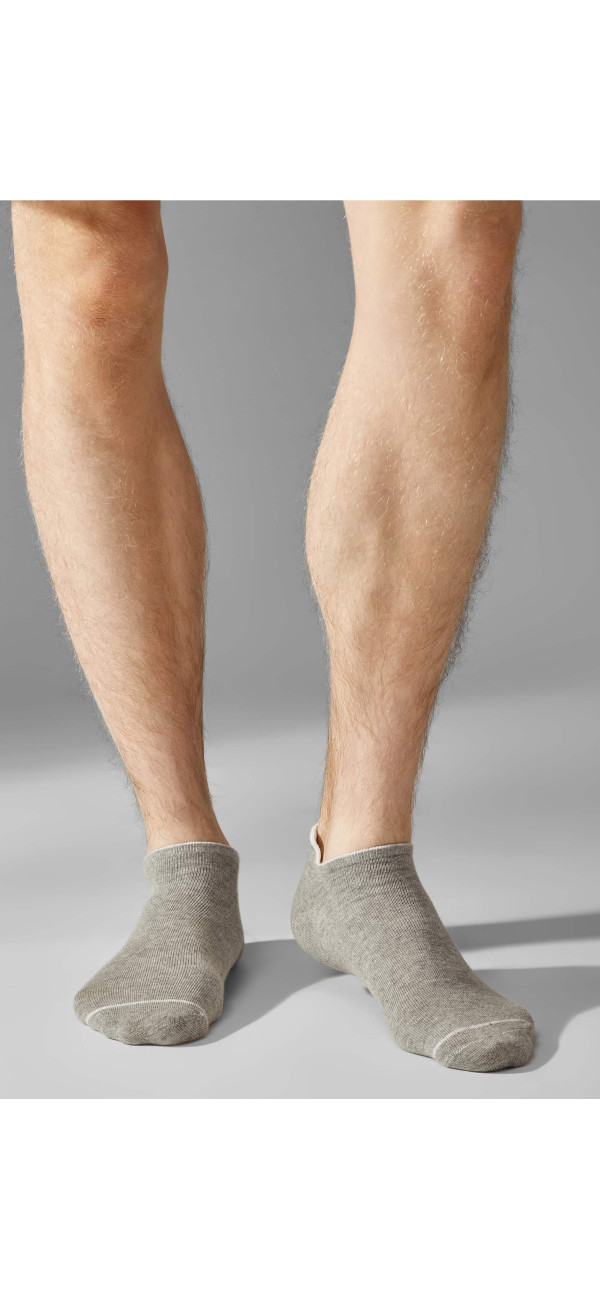 Cotton socks unisex Legs U05 Socks cotton low (3 pack) grey/melange/beige-image