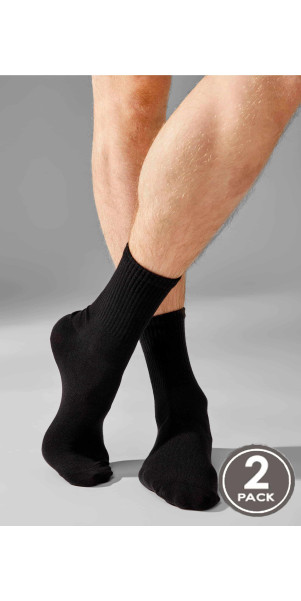 Шкарпетки бавовняні унісекс Legs U06 Socks cotton (2 пари) чорний-image