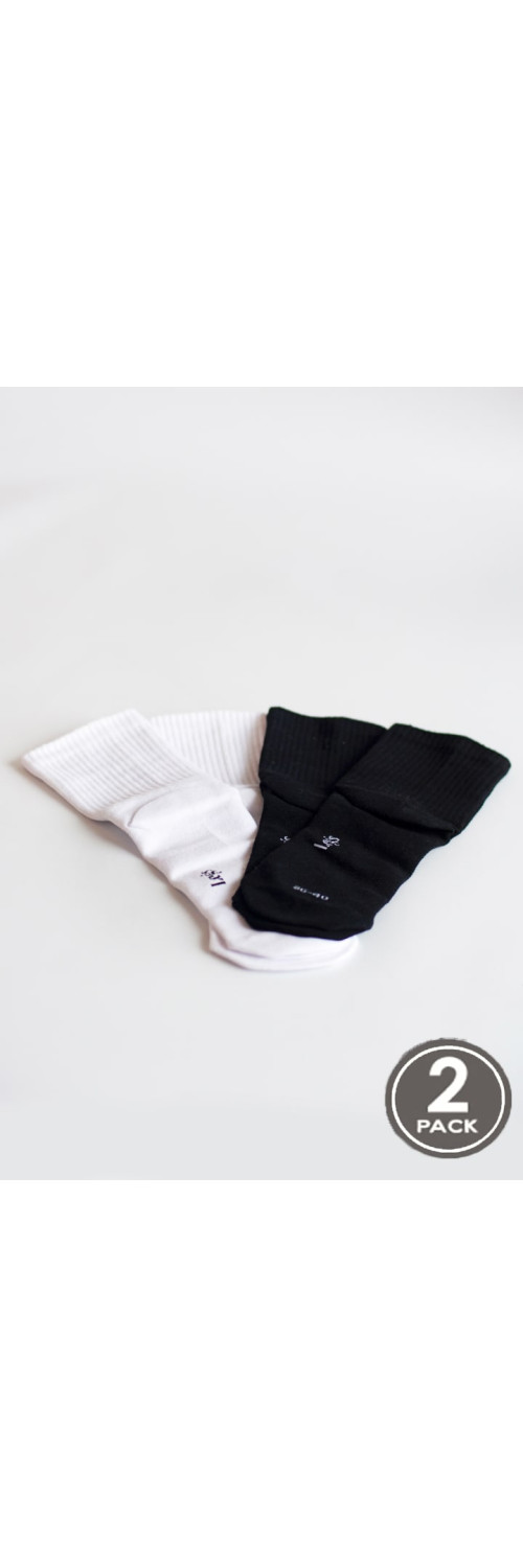 Cotton socks unisex Legs U06 Socks cotton (2 pack) white/black  41-45-0