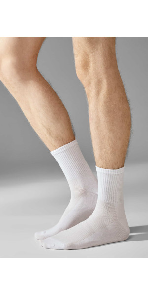 Шкарпетки бавовняні унісекс Legs U06 Socks cotton (2 пари) білий/чорний-image