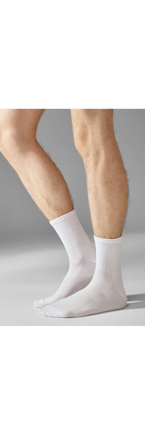 Cotton socks unisex Legs U06 Socks cotton (2 pack) white/black  41-45-1
