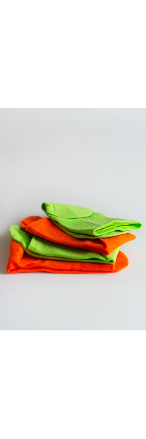 Cotton socks unisex Legs U06 Socks cotton (2 pack) orange/green  36-40-1