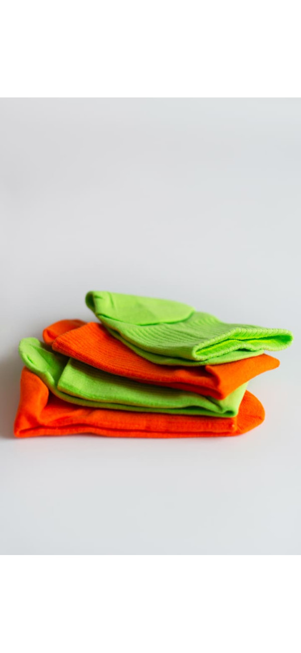 Cotton socks unisex Legs U06 Socks cotton (2 pack) orange/green-image