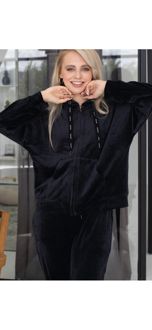 Home suit for women Naviale LH503-01 Velour black-image
