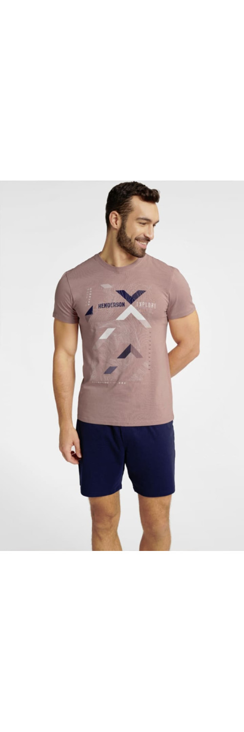 Pajamas for men Henderson 40677 Flux pink_E39  L-0