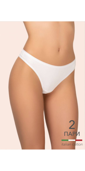 Труси стрінги для жінок Kleo 131 С Cotton 2 од. антично-білий/антично-білий-image