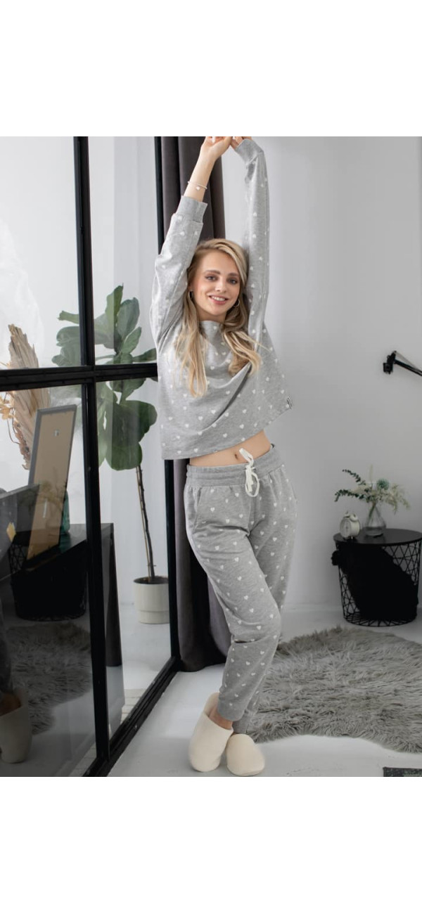 Home suit for women Naviale LH524-01 Love melange heart-image