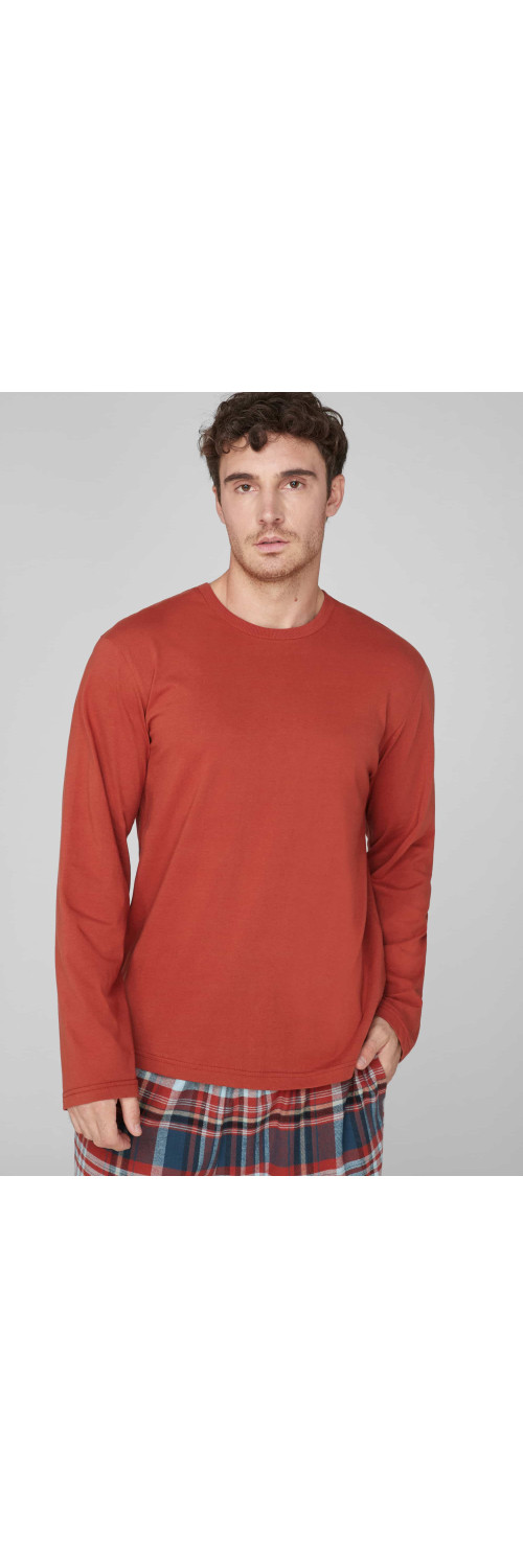 Pajamas for men Naviale MH528-01 terracotta cell  M-2