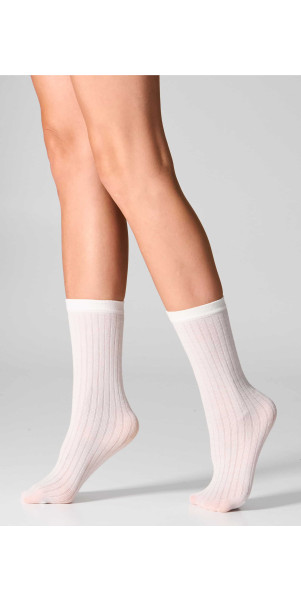 Wool socks long for women Legs W12 Socks wool merino (2 pack) ivory-image