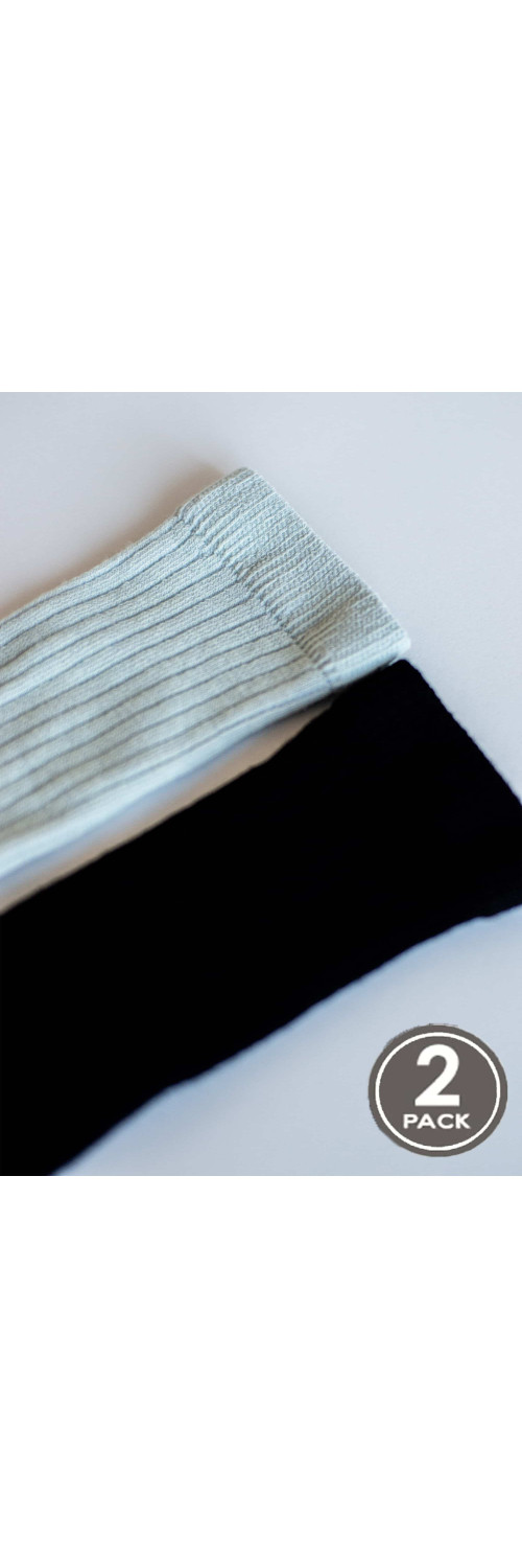Шкарпетки вовняні довгі для жінок Legs W12 Socks wool merino (2 пари) перле/неро ONESIZE-0
