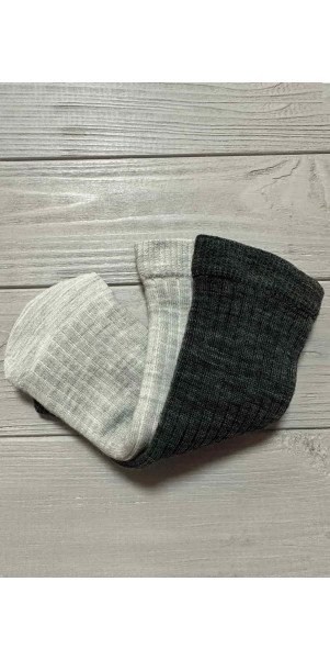 Шкарпетки вовняні довгі для жінок Legs W12 Socks wool merino (2 пари) світло-сірий/темно-сірий-image