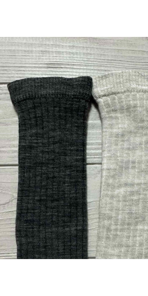 Шкарпетки вовняні довгі для жінок Legs W12 Socks wool merino (2 пари) світло-сірий/темно-сірий-image