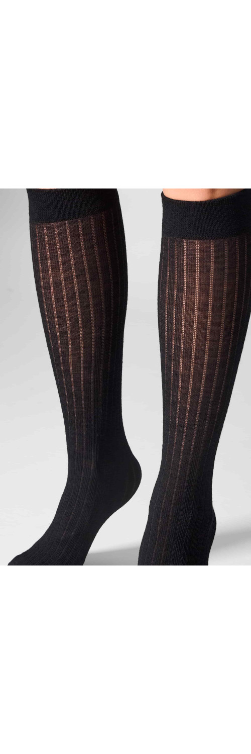 Wool knee highs for women Legs KW22 Knee high wool merino (2 pack) nero  ONESIZE-1