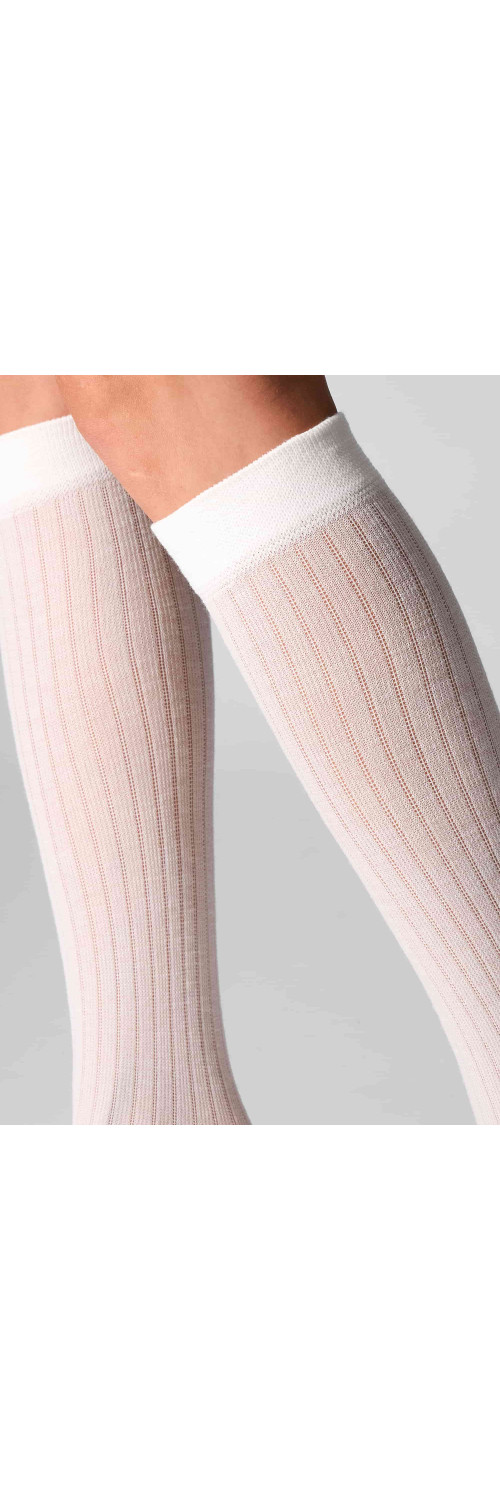 Wool knee highs for women Legs KW22 Knee high wool merino (2 pack) ivory  ONESIZE-1