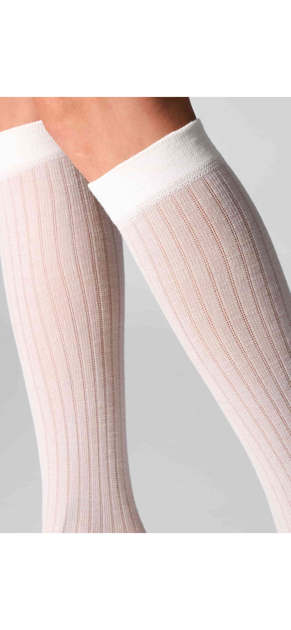 Гольфиі вовняні для жінок Legs KW22 Knee high wool merino (2 пари) слонова кістка-image