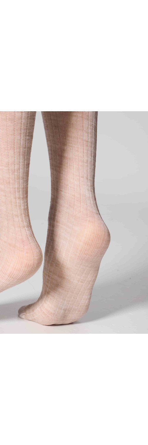 Wool knee highs for women Legs KW22 Knee high wool merino (2 pack) beige melange  ONESIZE-2