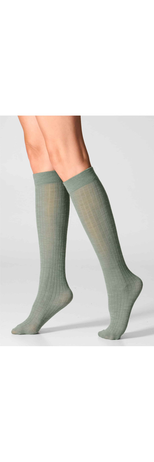 Wool knee highs for women Legs KW22 Knee high wool merino (2 pack) pine/pumpkin  ONESIZE-1