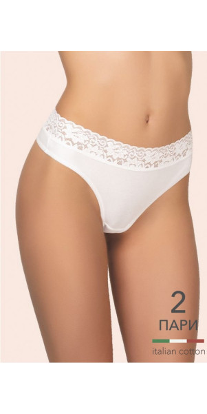 Труси стрінги для жінок Kleo 151 C Cotton 2 од. антично-білий/антично-білий-image