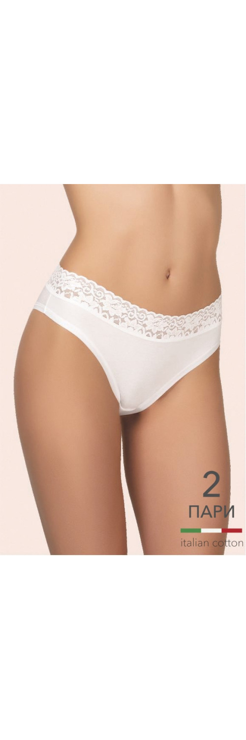 Труси бріфи для жінок Kleo 167 С Cotton 2 од. антично-білий/антично-білий M-0