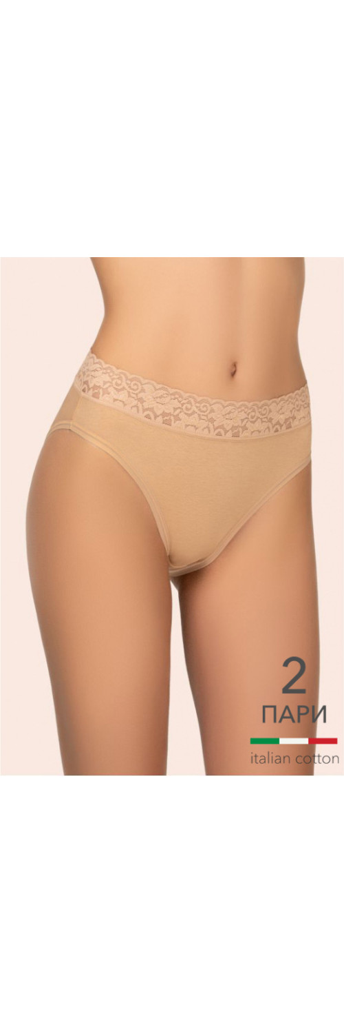 Труси бріфи для жінок Kleo 167 С Cotton 2 од. бежевий/бежевий M-0