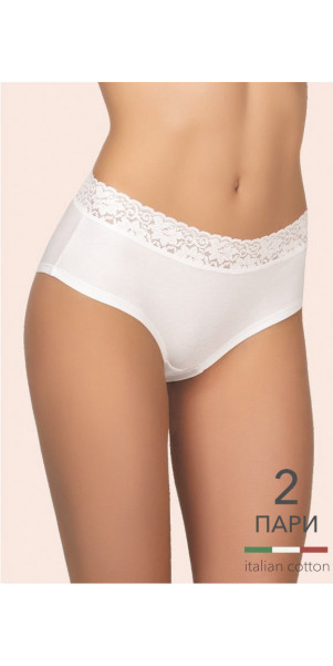 Труси шорти для жінок Kleo 168 С Cotton 2 од. антично-білий/антично-білий-image